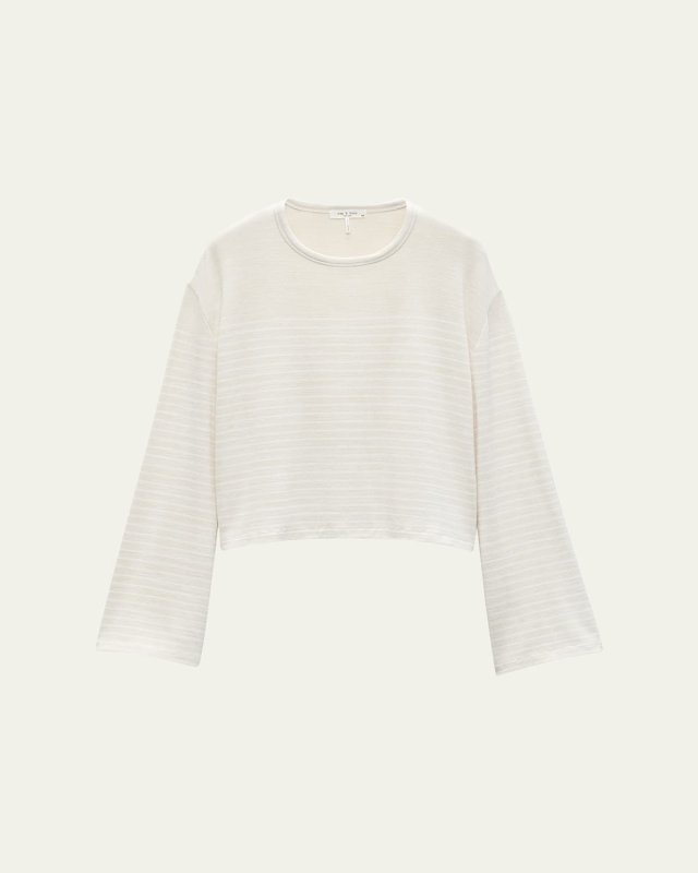 The Knit Stripe Boxy Long-Sleeve T
